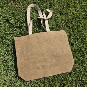 New Without Tags Jute Tote Bag with Canvas Handles | Rustic Market Shopper